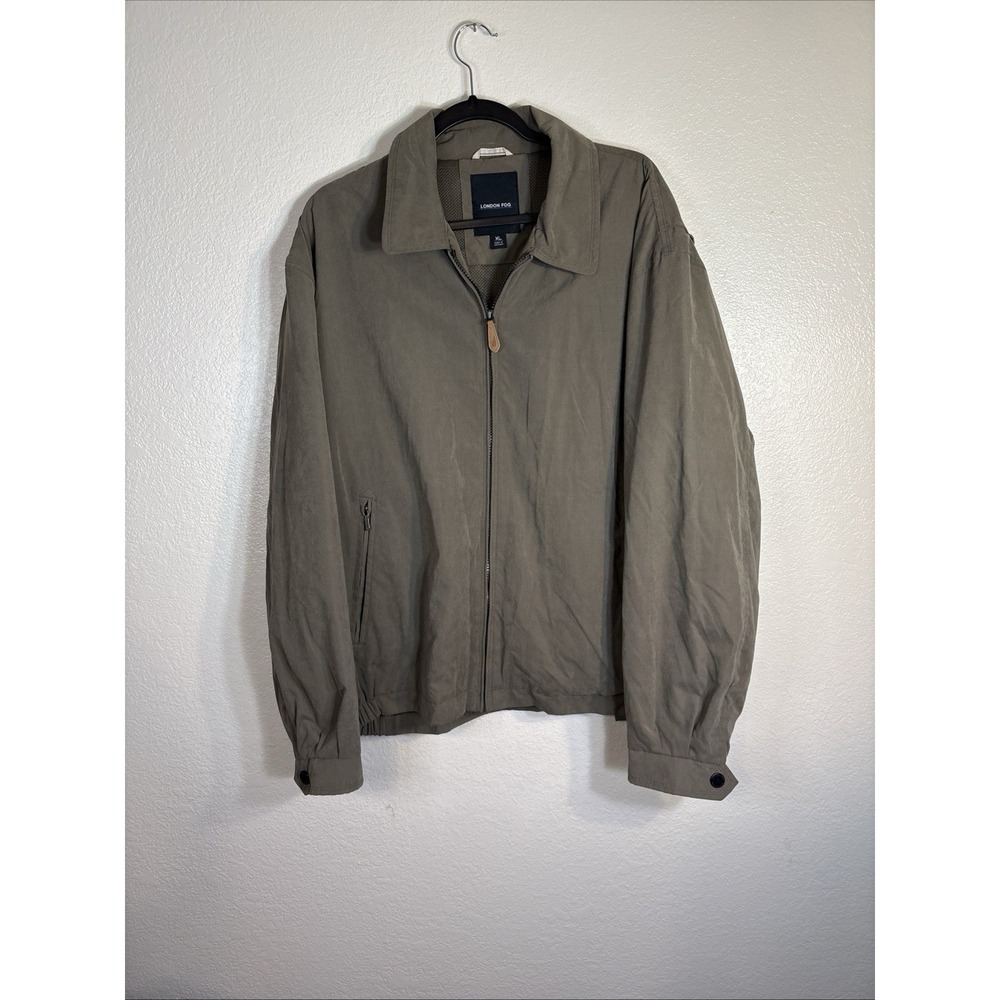 London Fog Golf Jacket Extra Large Gray Men's‎ Coat Lightweight Y2K